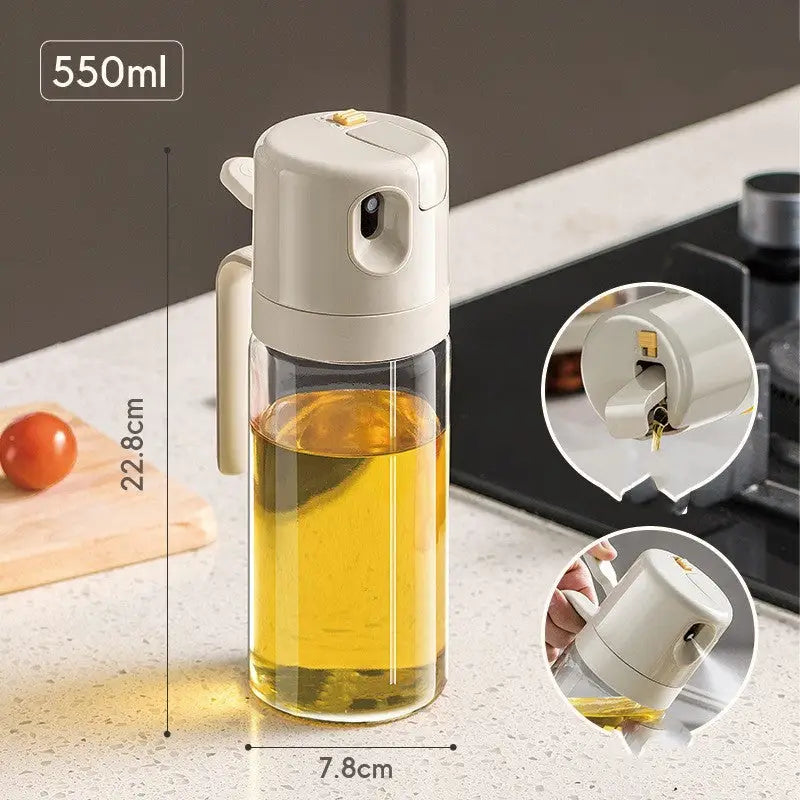 2 In 1 Oil Sprayer Bottle BBQ Cooking Oil Dispenser Olive Oil Pourers Sprayer Kitchen Baking Oil Mister Vinegar Bottle CJYD187611401AZ 30 R$ "Lar & Estilo'' "Lar & Estilo''