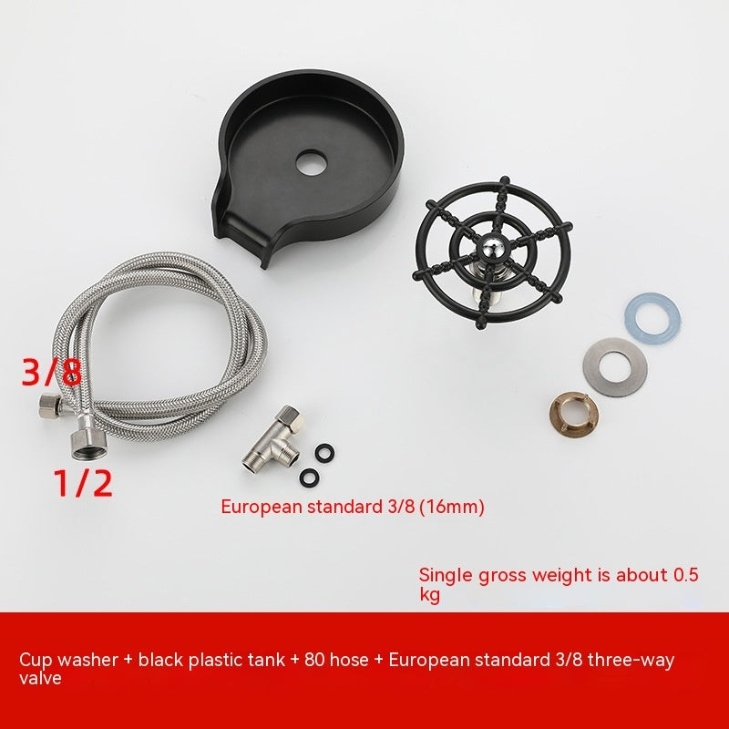 Bar Counter Cup Washer Sink High-pressure Spray Automatic Faucet Coffee Pitcher Wash Cup Tool Kitchen CJCF119569002BY 85 R$ "Lar & Estilo'' "Lar & Estilo''
