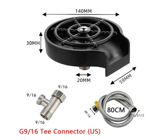 Bar Counter Cup Washer Sink High-pressure Spray Automatic Faucet Coffee Pitcher Wash Cup Tool Kitchen CJCF119569002BY 85 R$ "Lar & Estilo'' "Lar & Estilo''
