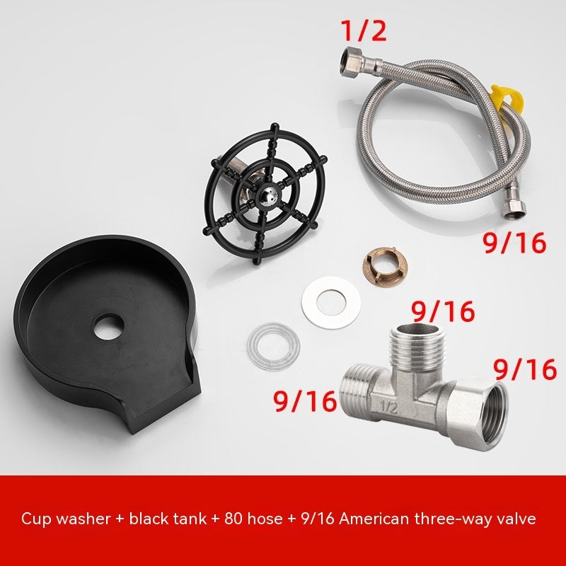 Bar Counter Cup Washer Sink High-pressure Spray Automatic Faucet Coffee Pitcher Wash Cup Tool Kitchen CJCF119569002BY 85 R$ "Lar & Estilo'' "Lar & Estilo''