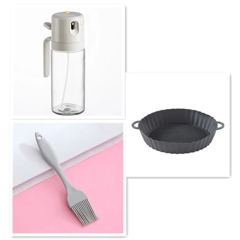  2 In 1 Oil Sprayer Bottle BBQ Cooking Oil Dispenser Olive Oil Pourers Sprayer Kitchen Baking Oil Mister Vinegar Bottle CJYD187611401AZ 30 R$ "Lar & Estilo'' "Lar & Estilo''