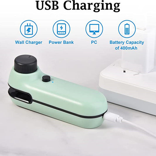 Cup Coffee Cup High Value Electric Bag Sealer, 2 In 1 Mini Bag Sealer Heat Seal Rechargeable And Cutter, Mini Chip Bag Sealer Heat Seal With Soft Magnetic Portable Heat Sealer With Cable USB Rechargeable Food Bag Sealing Machine CJCF1759178-Green 110 R$ "Lar & Estilo'' "Lar & Estilo''